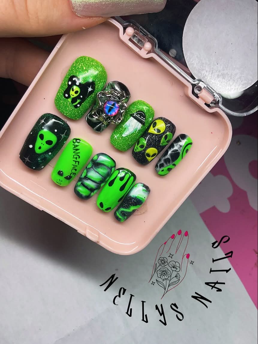 Freshly redone nails with glossy top coat